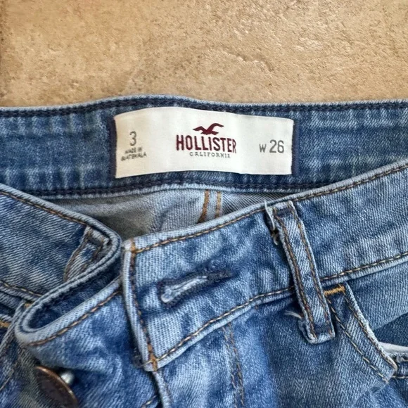 Hollister Women's Junior Skinny Distressed Ripped Jeans Size 3 W26 - Picture 2 of 4